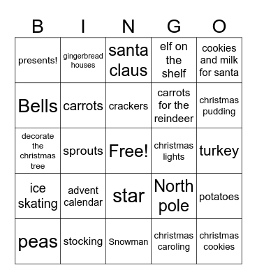 christmas bingo 2nd grade Bingo Card