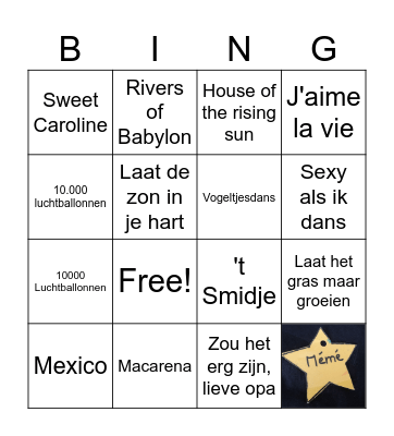 Smagge Kerst 2023 Bingo Card