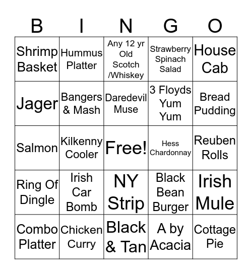 Langton's Bingo Card