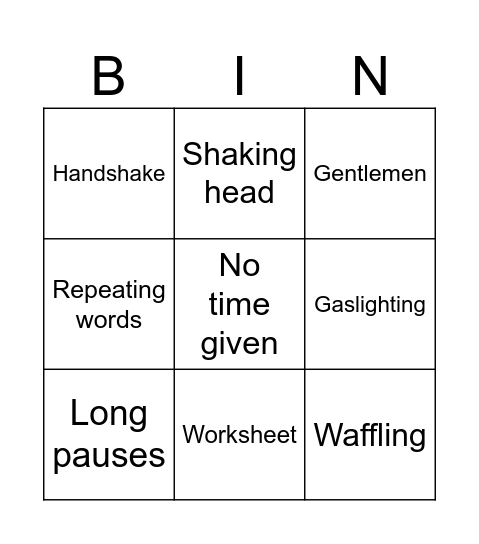 Matibiri Bingo Card