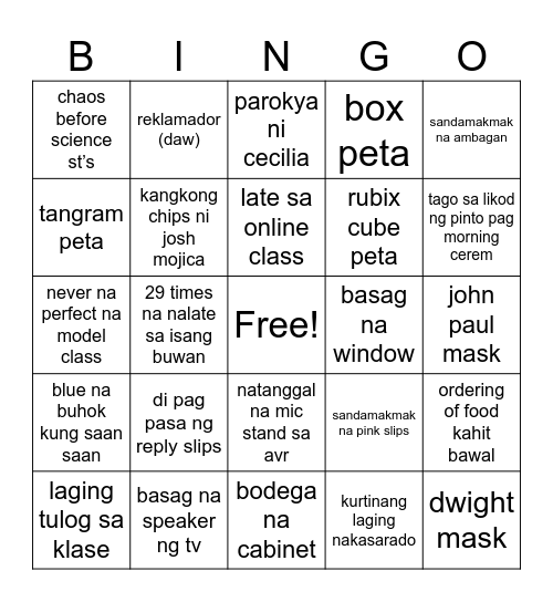 CECILIA BINGO Card