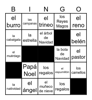 BINGO DE NAVIDAD Bingo Card