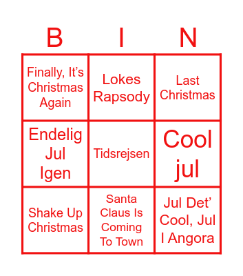JULESANGE BINGO Card
