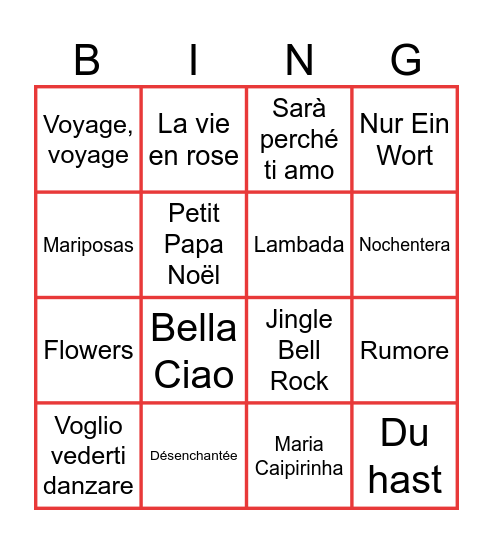 CHRISTMAS FESTIVAL EOI SALAMANCA 2023 Bingo Card
