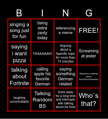 Nano Bingo Card