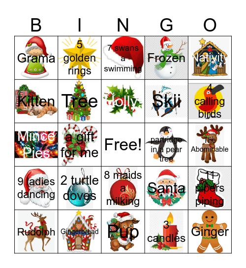 Christmas Bingo Card