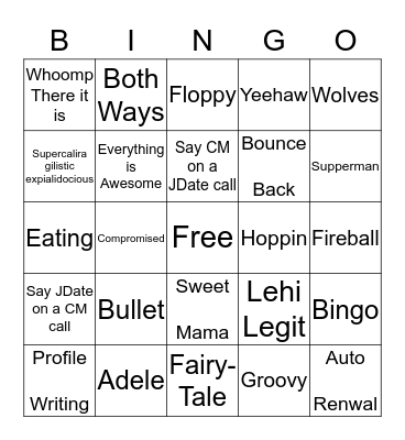 Call Center Fun!  Bingo Card