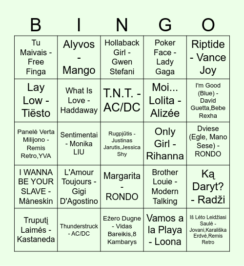 Visma WinterFest'23 Bingo Card