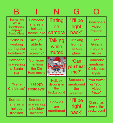 PM Guild Virtual Christmas Fun Bingo Card