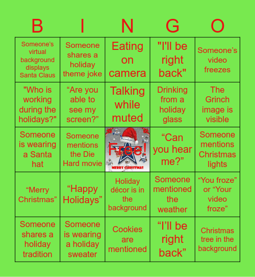 PM Guild Virtual Christmas Fun Bingo Card