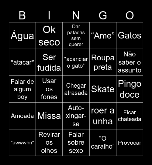 Bingo da Inês Bingo Card