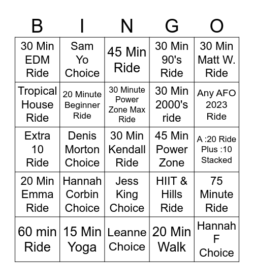 PHM Bingo Round #6 Bingo Card