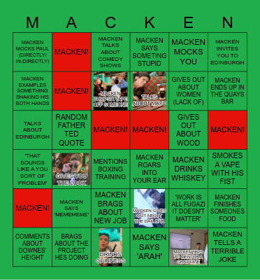 MACKEN BINGO Card