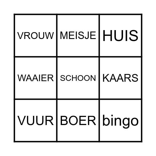 vuur en wind in papier Bingo Card