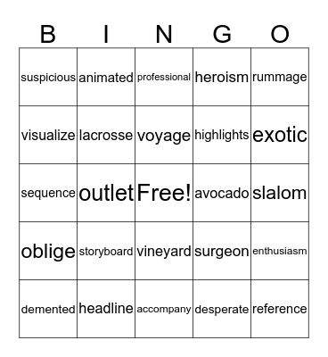 My Life As A Book Bingo Card