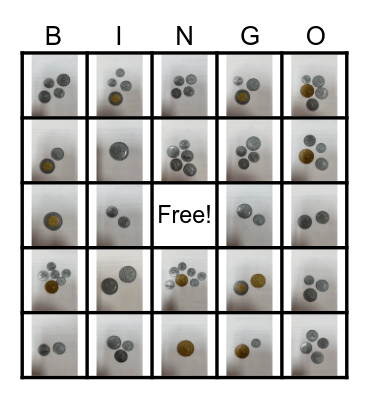 Money Bingo Card