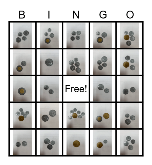 Money Bingo Card