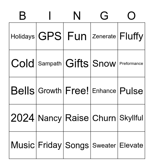 Team Green Town Hall Bingo Card