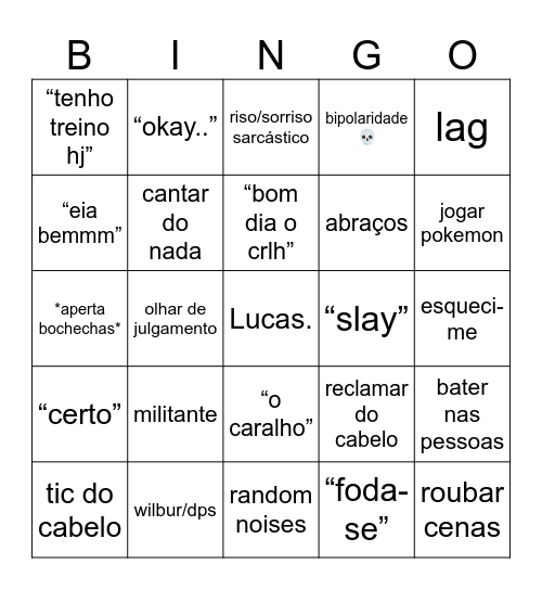 Lena Bingo Card