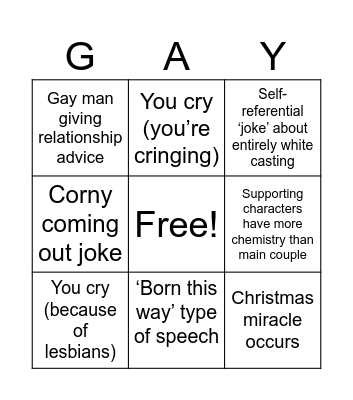 Happiest Season Bingo Card