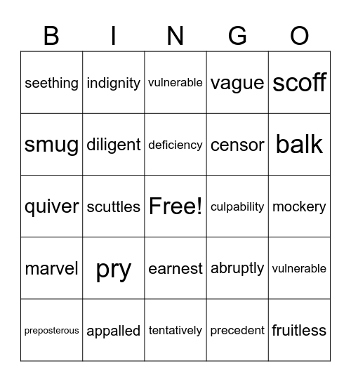 Bingo Card