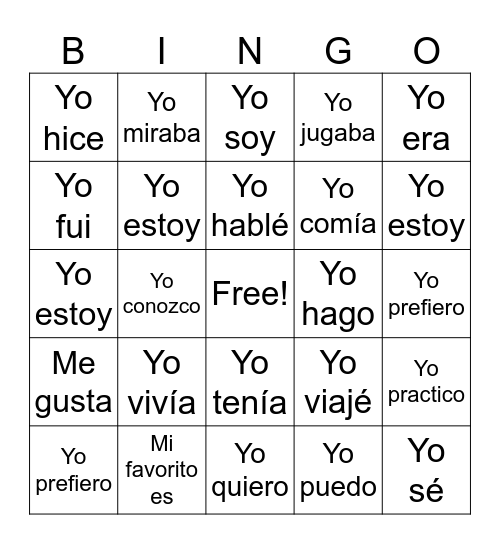 QQT BINGO Card