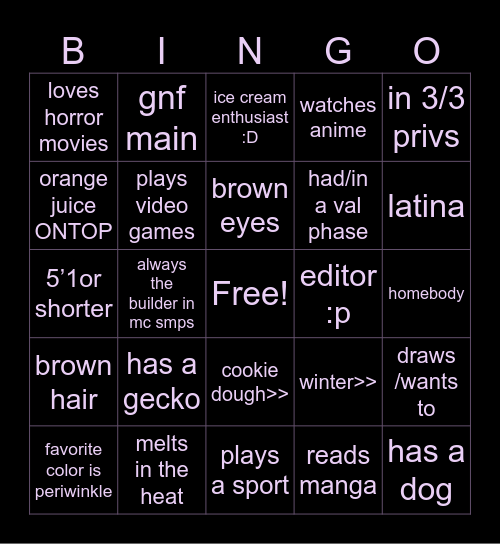 pugs bingo :] Bingo Card