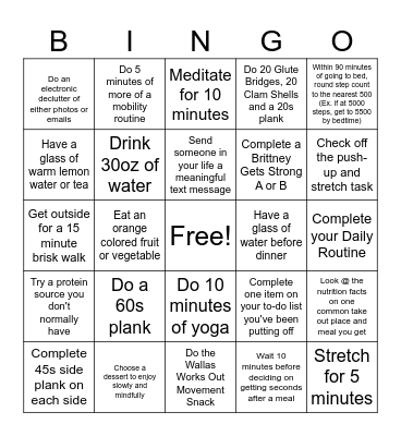Brittney's Bingo 2! Bingo Card