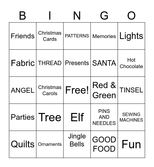 Christmas Bingo Card