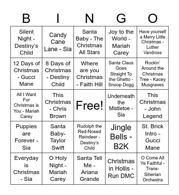 Christmas Bingo Card