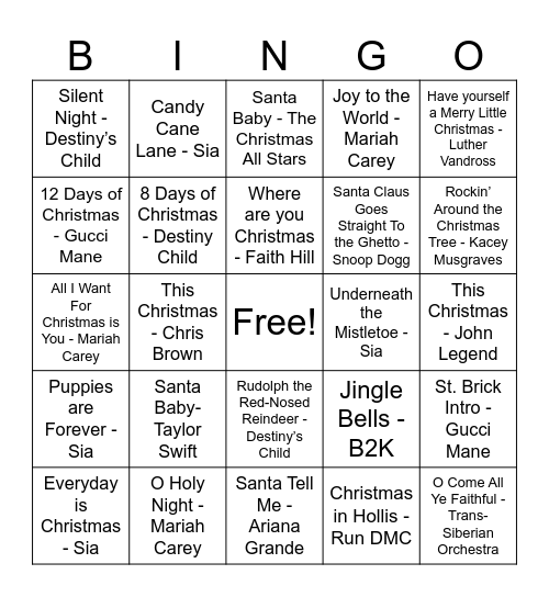 Christmas Bingo Card