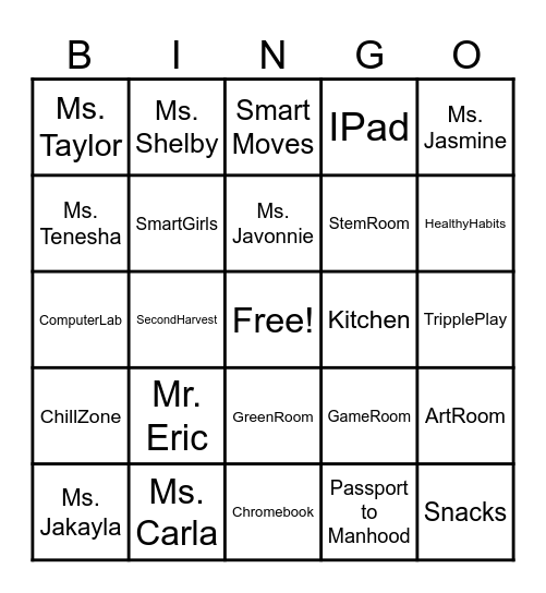 Granberry Bingo Card