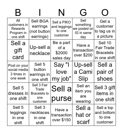 BGA Bingo! Bingo Card