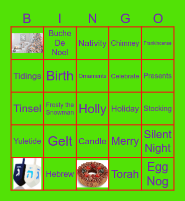 Christmas Bingo Card