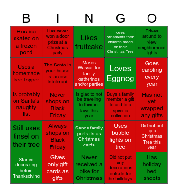 Christmas BINGO Card