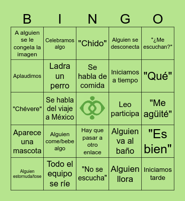 Bingo Reunión Navideña Bingo Card