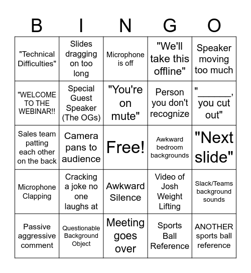 ND All Hands Bingo Card