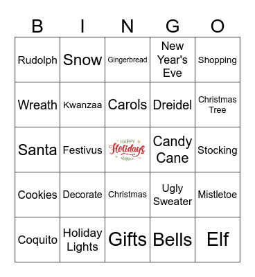 2023 DSD Holiday Bingo Card