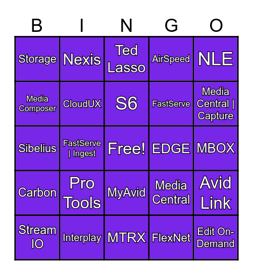 Avid Bingo Card