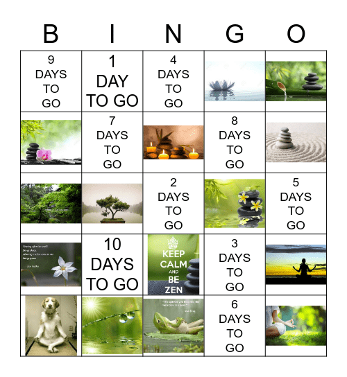 ZEN BINGO - the final countdown Bingo Card