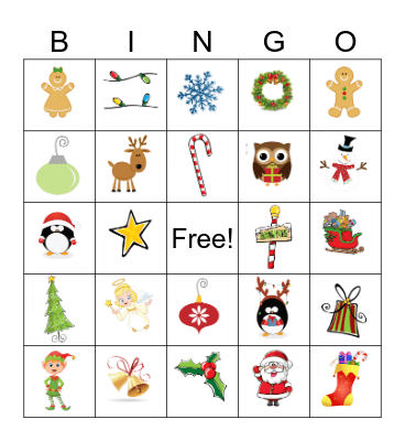 xmas Bingo Card