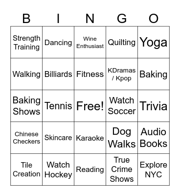 EDG Bingo Card