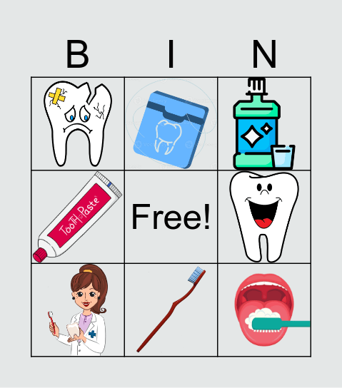 Dental health Bingo Card