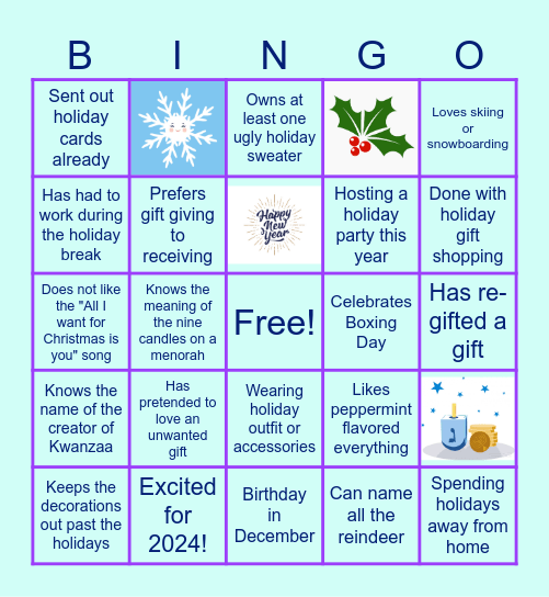 ClinOps Holiday Bingo Card