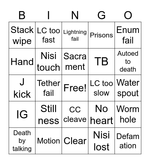 Milk TEA Bingo Card