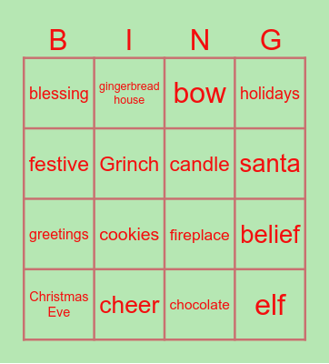 Christmas Party Bingo! :) Bingo Card