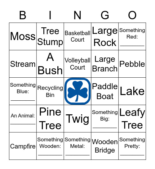 Brownie Camp Bingo! Bingo Card