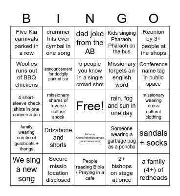 CMS SS 2024 - (Non) Official Bingo! Bingo Card