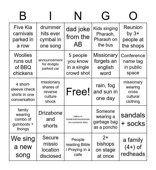 CMS SS 2024 - (Non) Official Bingo! Bingo Card