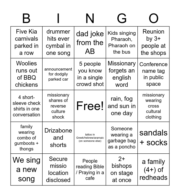 CMS SS 2024 - (Non) Official Bingo! Bingo Card